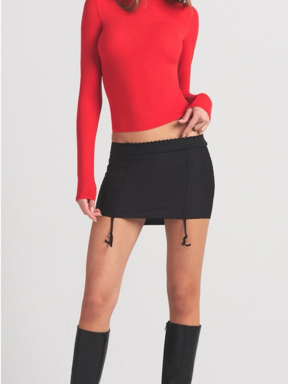 SKIMS mini garter skirt